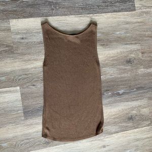 Brown knit top